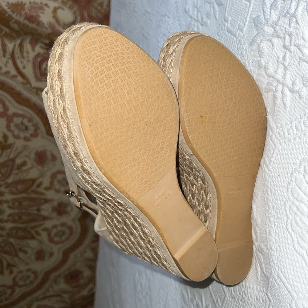 Stuart Weitzman Suede Wedges Size 7.5 - image 5
